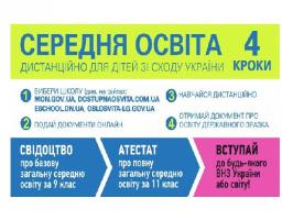 СЕРЕДНЯ ОСВІТА ДИСТАНЦІЙНО ДЛЯ ДІТЕЙ ЗІ СХОДУ УКРАЇНИ